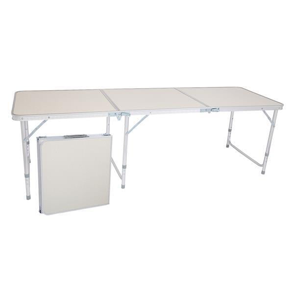 70 INCH Aluminum Folding Table，70.86 x 23.62 x 27.56 inch for Picnic Camping Party BBQ， Portable Utility Outdoor Tables with Carrying Handle