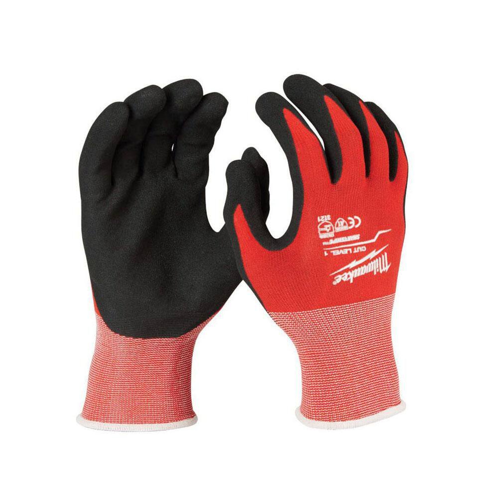 MW Small Red Nitrile Level 1 Cut Resistant Dipped Work Gloves 48-22-8900