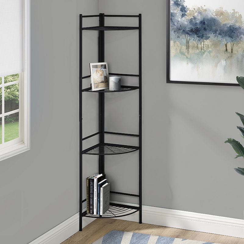 Monarch Corner Etagere 3-Shelf Bookcase