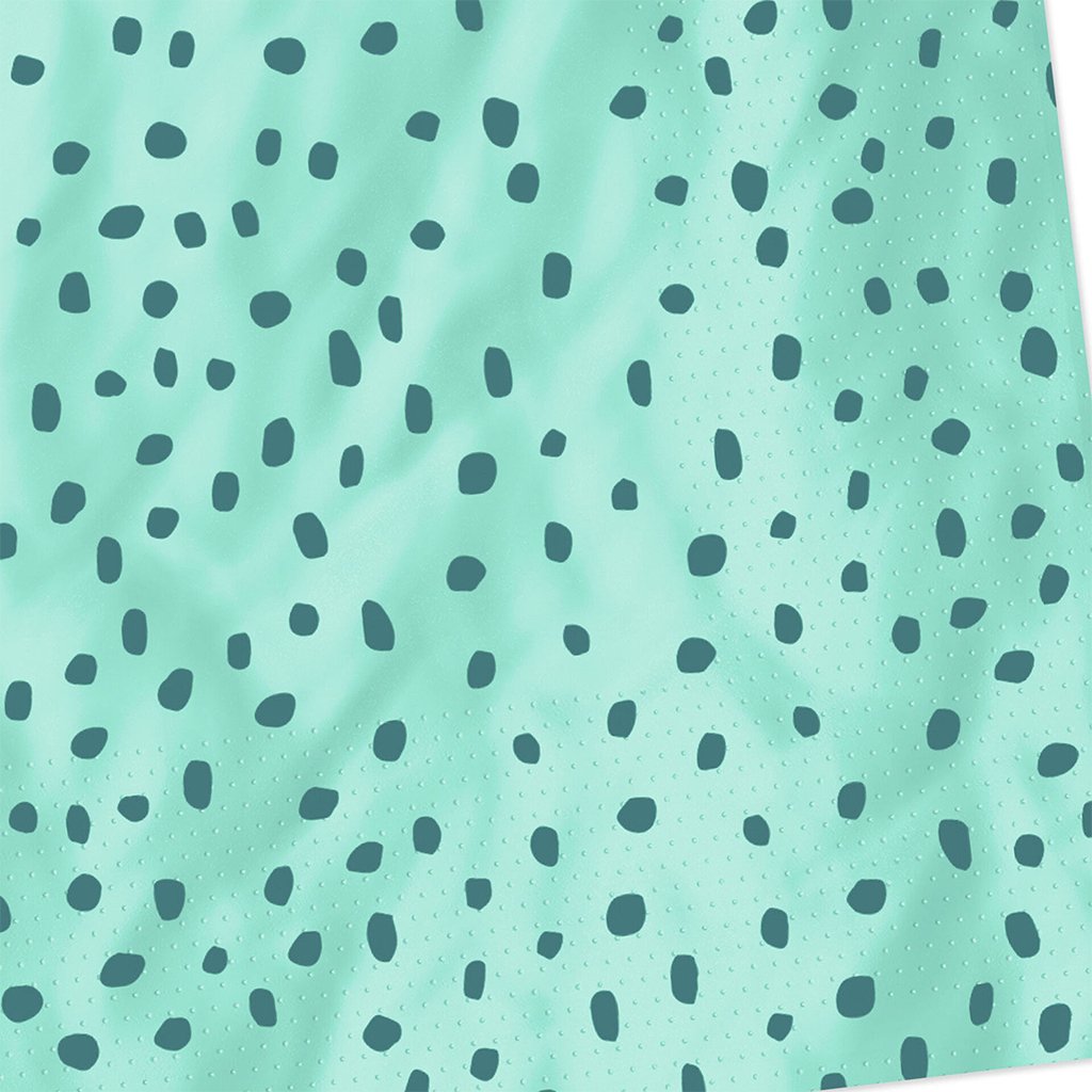 Hallmark  Aqua With Green Dots Dinner Napkins, Set of 16