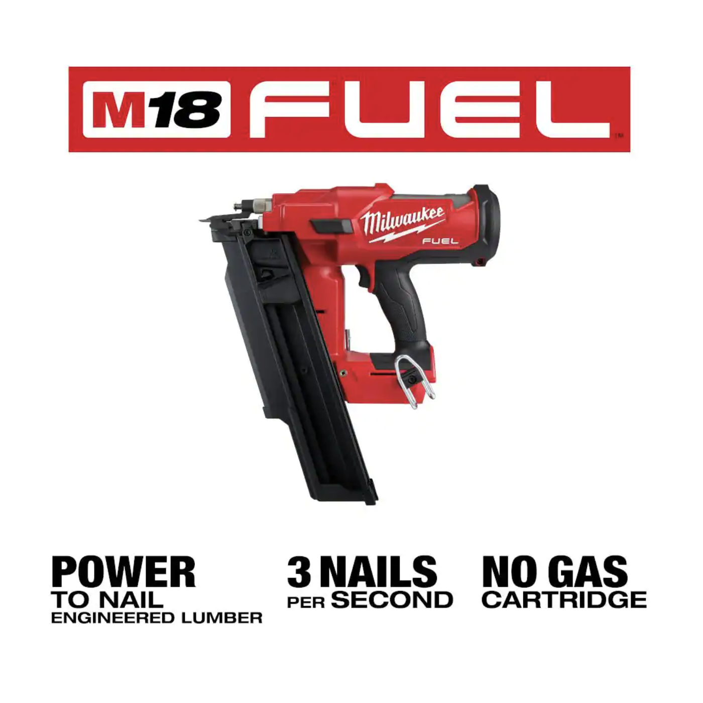 Milwaukee M18 Fuel 3-1/2 In. 18-Volt 21-Degree Lithium-Ion Brushless Cordless Framing Nailer (Tool-Only)