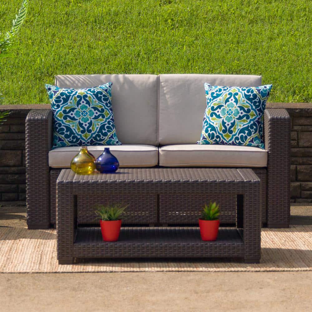 Carnegy Avenue Brown Wood Outdoor Loveseat