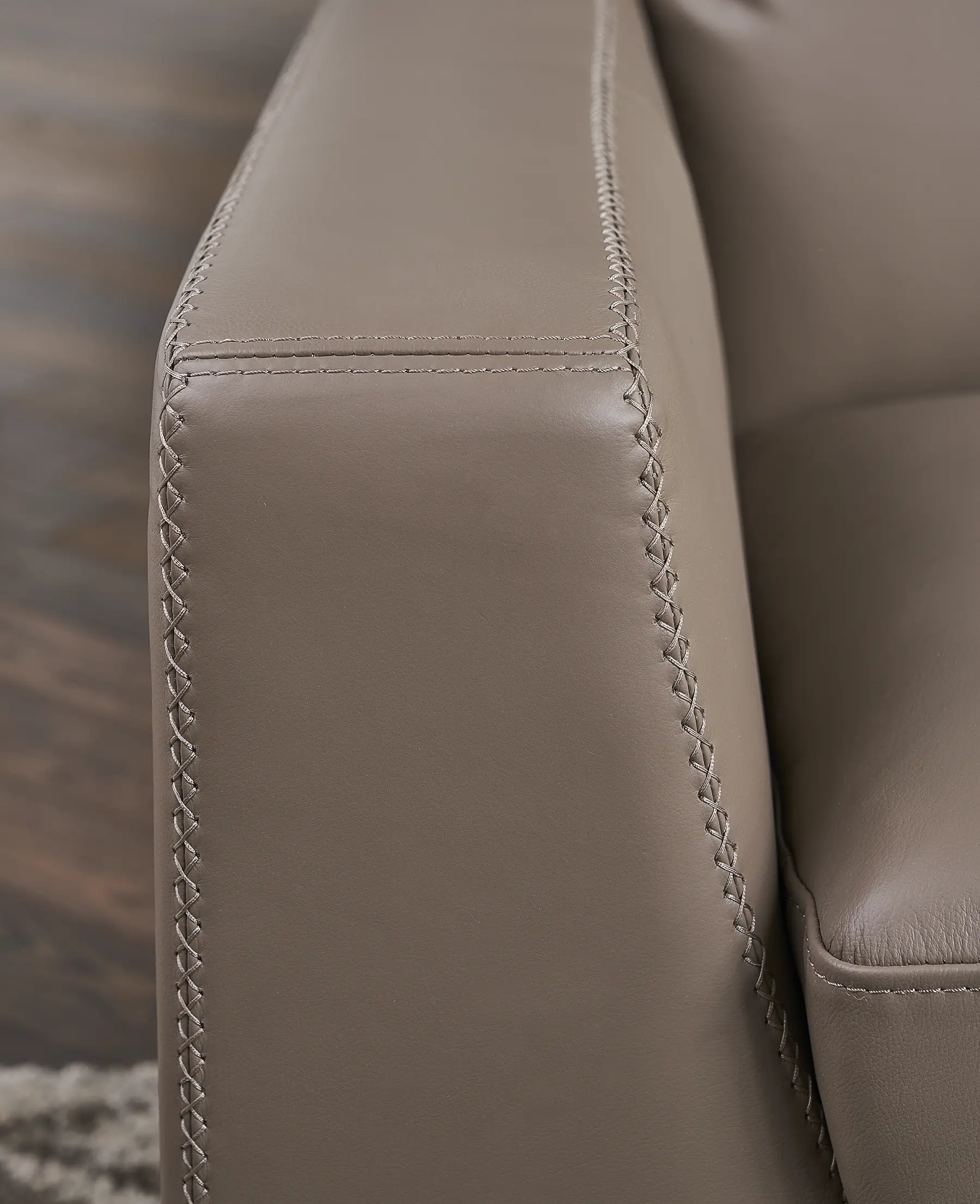 Sonoma Taupe Leather Sofa