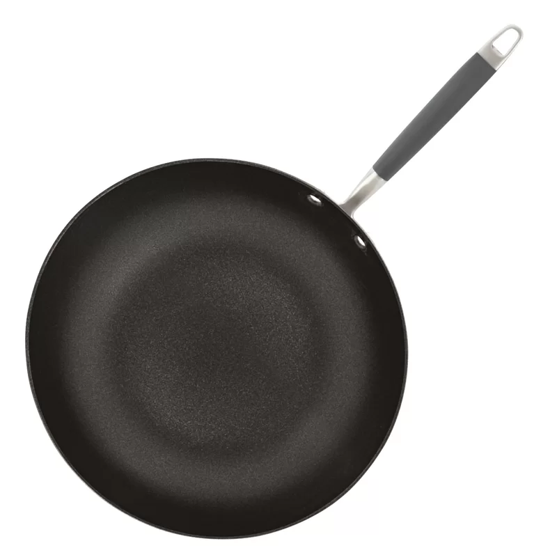 Anolon 82031 Advanced Hard Anodized Nonstick Frying Pan/ Fry Pan/ Saute Pan/ All Purpose Pan with Lid - 12 Inch， Gray