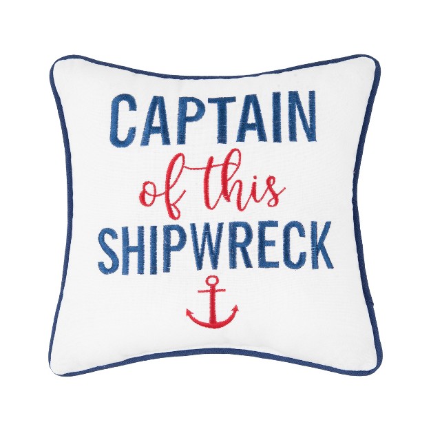 C amp f Home Captain Of Shipwreck Embroidered Throw Pillow