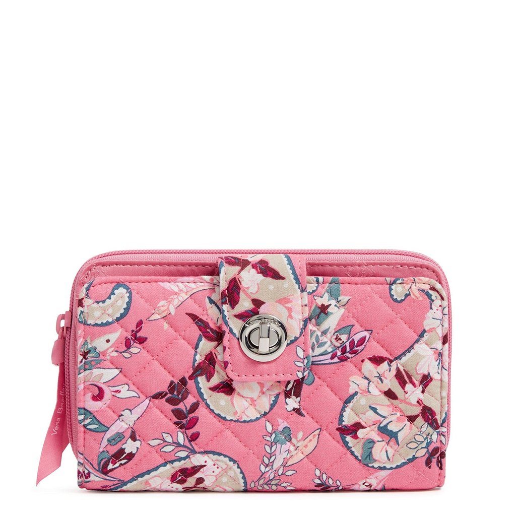 Vera Bradley  RFID Turnlock Wallet in Botanical Paisley Pink