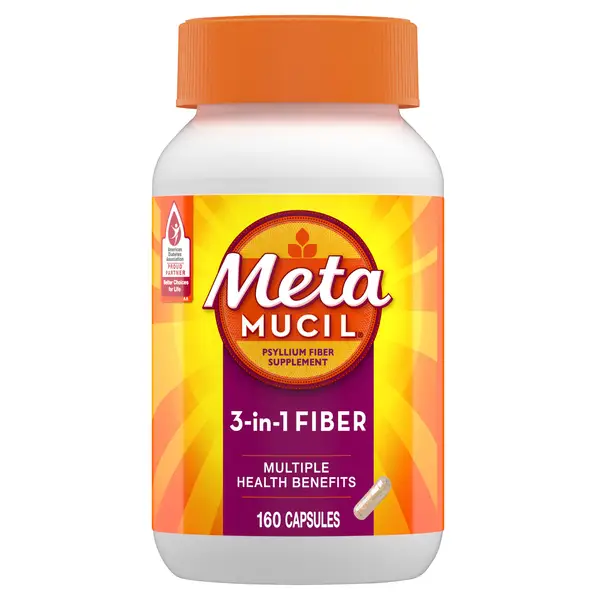 Metamucil 3-in-1 Fiber Capsules 160-Count