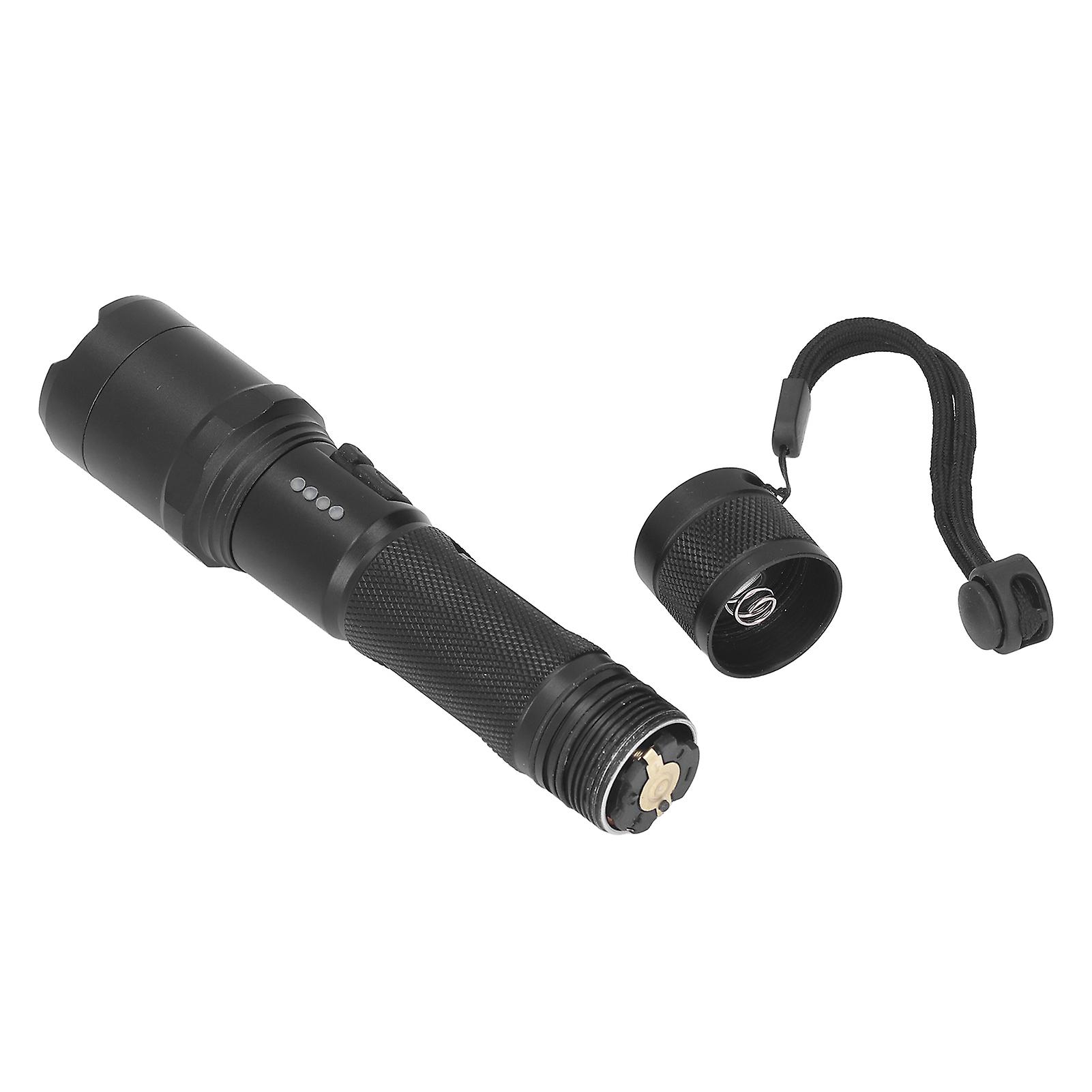 Super Bright Flashlights High Brightness 3 Lighting Modes Usb Charging Ip45 Waterproof Zoomable Flashlights For Camping