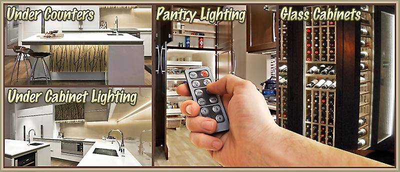 32.8' ft Warm White Kitchen Pantry Wine Rack LED Strip Lighting Complete Package Kit Lamp Light DIY - Under Counters Microwave Glass Cabinets Floor Waterproof Flexible DIY 110V-220V