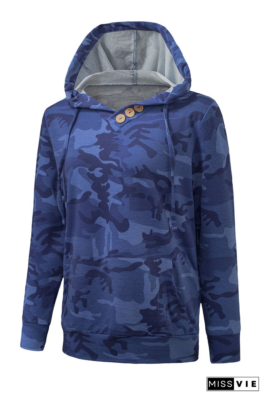 Print Kangaroo Pocket Hoodie