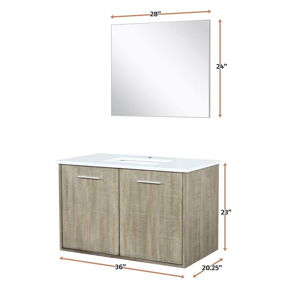 Fairbanks 24 in W x 20 in D Rustic Acacia Bath Vanity  Cultured Marble Top and 18 in Mirror