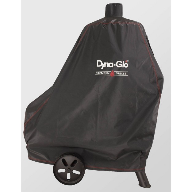 Premium Vertical Offset Charcoal Smoker Cover Black Dyna glo