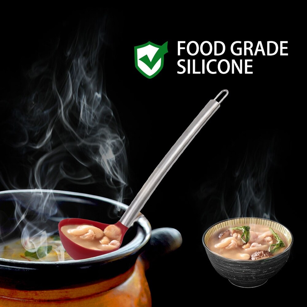 Silicone Soup Ladle Spoon 12.4\