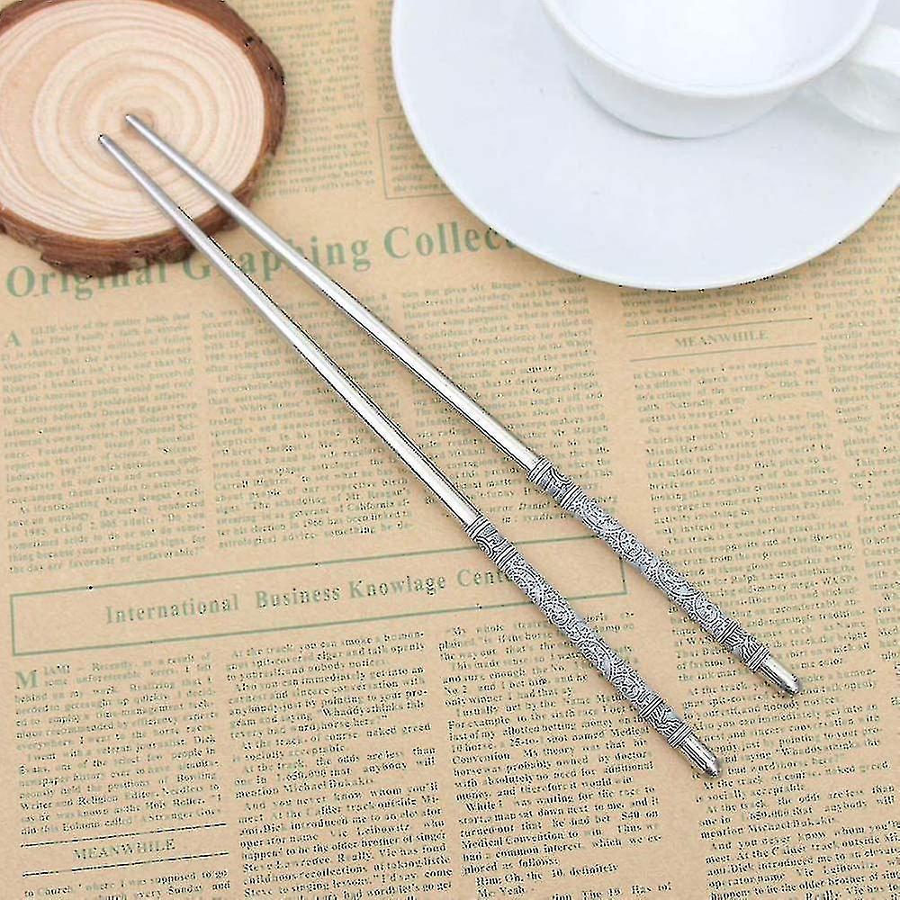 5 Pairs Of Chopsticks Made Of Stainless Steel Chopsticks Non-slip