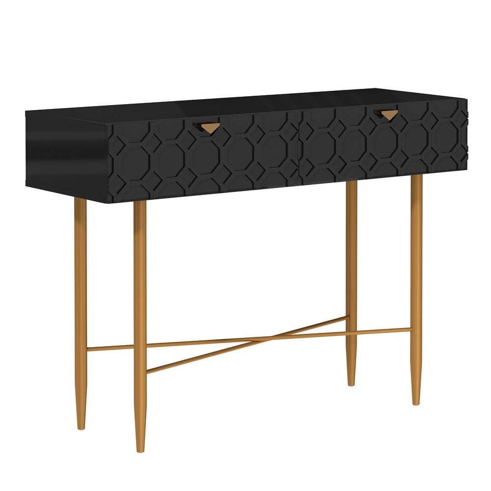 Clihome Accent 2 Drawer Console Table Entryway Table