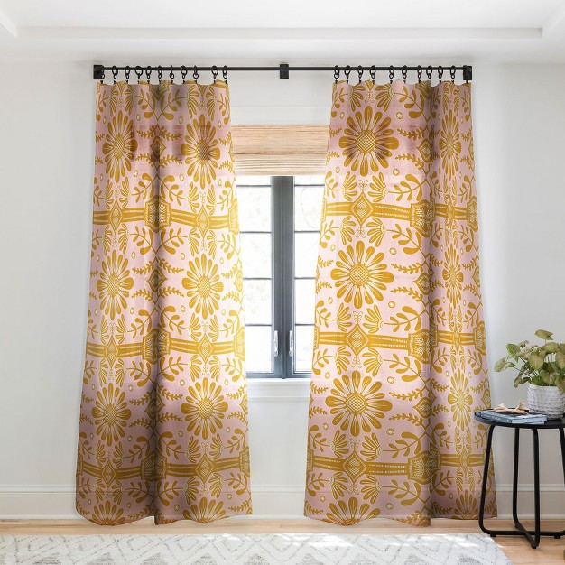 Sewzinski Boho Florals Single Panel Sheer Window Curtain Society6