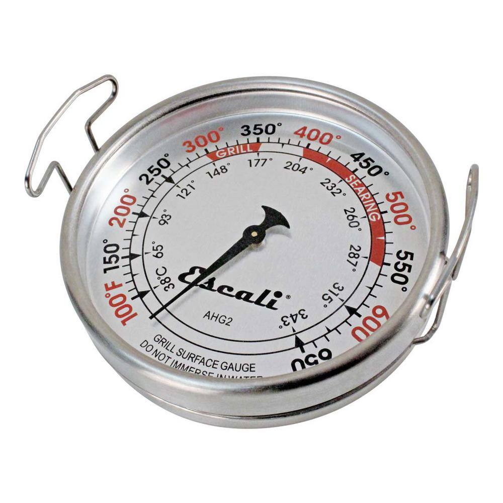 Escali Stainless Steel Dial Extra Large Grill Surface Thermometer AHG2