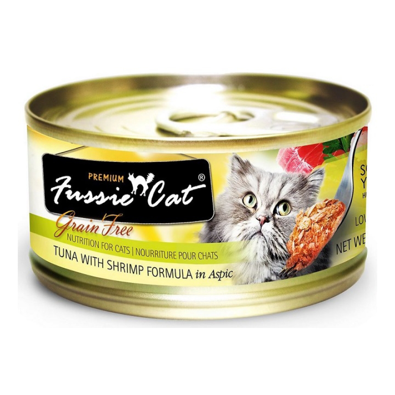 Fussie Cat Premium Tuna with Shrimp Formula in Aspic Canned Food