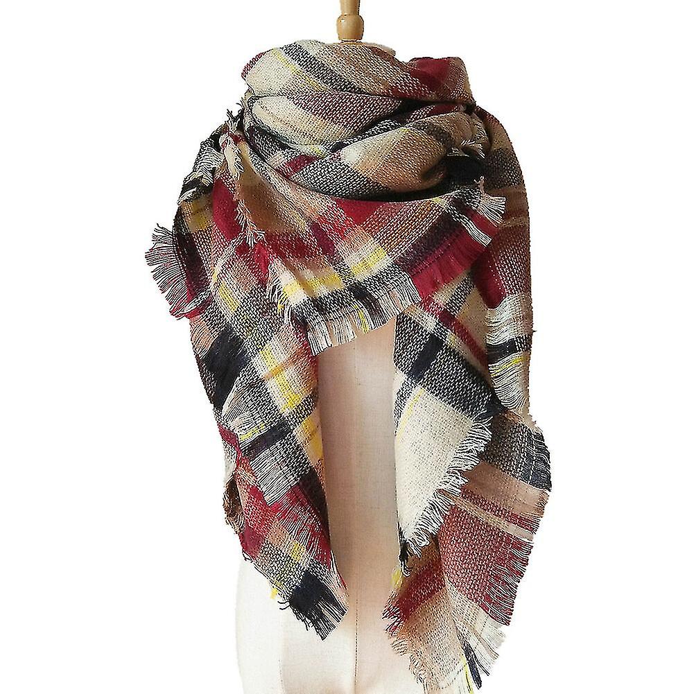 Winter Large Check Scarf Wraps For Women's