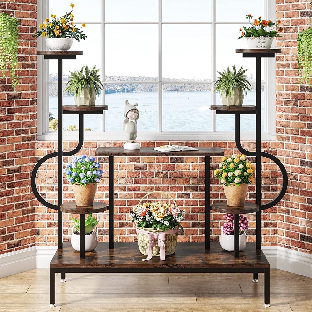 8 tier Metal Plant Stand  Large Tall Plant Shelf for Potted Plants