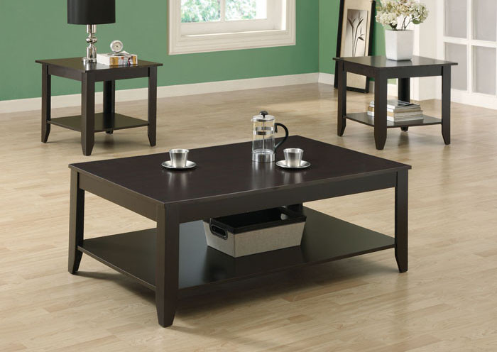 Coaster 3PC Simple Design Table Set in Cappuccino 700285   Contemporary   Coffee Tables  Houzz