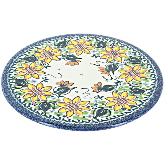 Blue Rose Polish Pottery Pg05 Galia Trivet