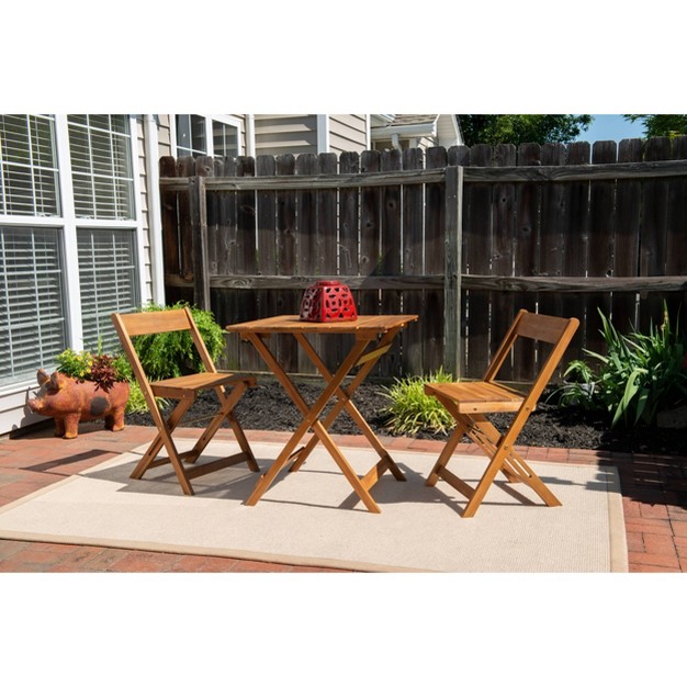 Rockport 3pc Square Table Set Linon