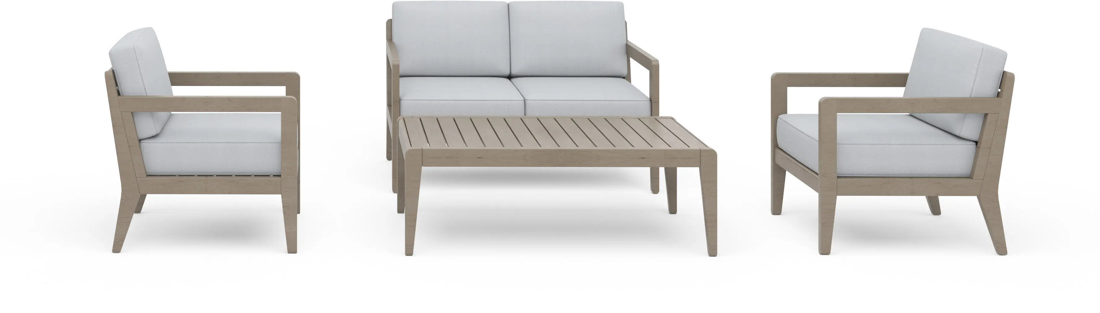 Sustain Brown Outdoor loveseat 4-Piece Set