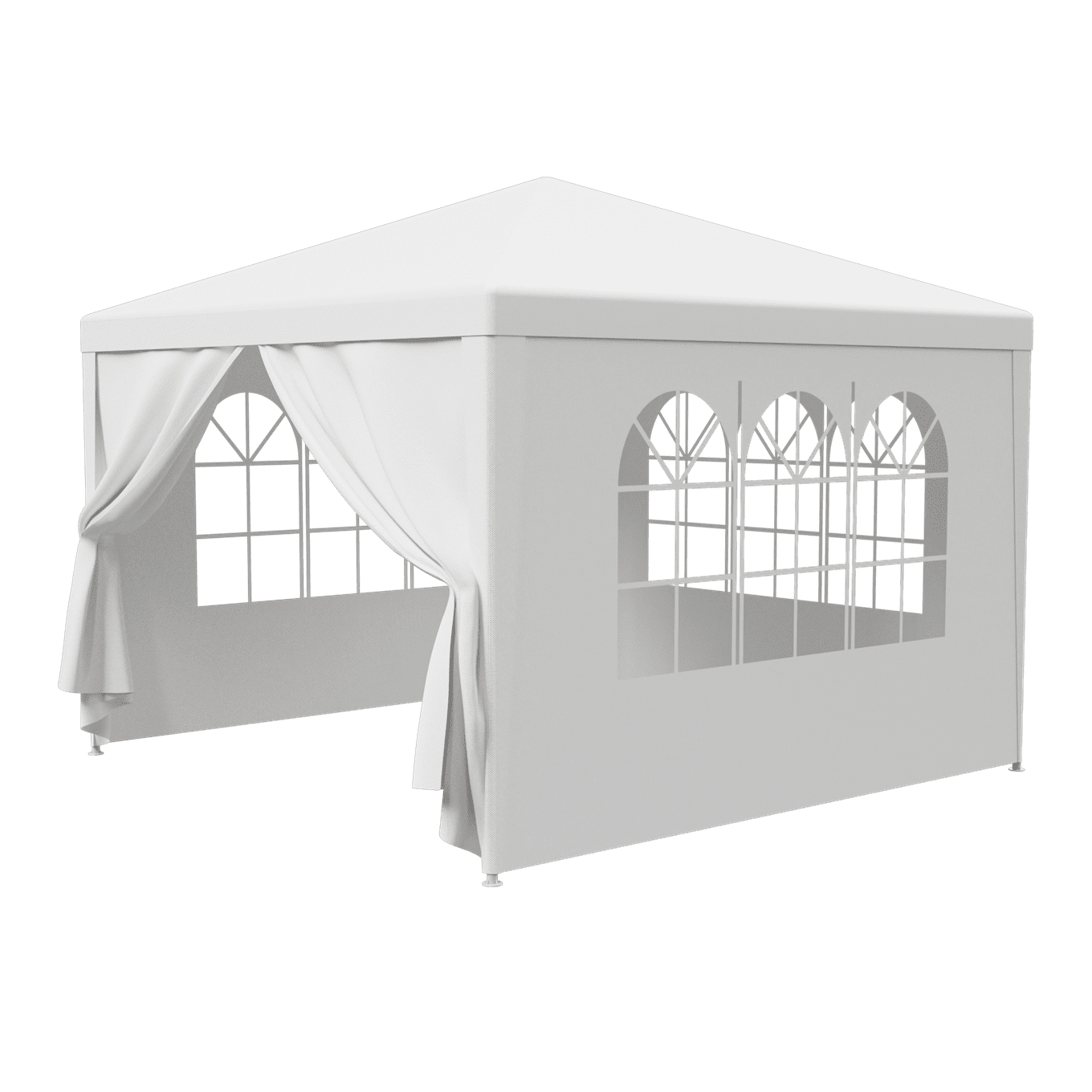 ZENSTYLE Patio Wedding Party Tent Set White Waterproof Canopy - 10 x 10'