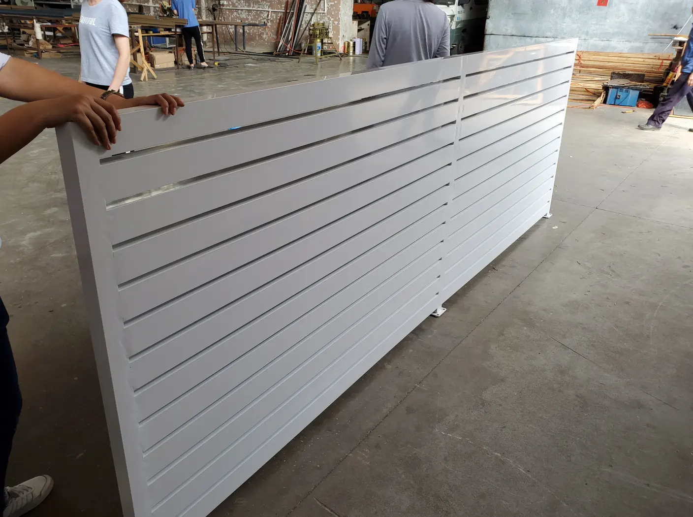 Garden Aluminum Balcony Privacy Slat Fence Profile Aluminium panels Horizontal