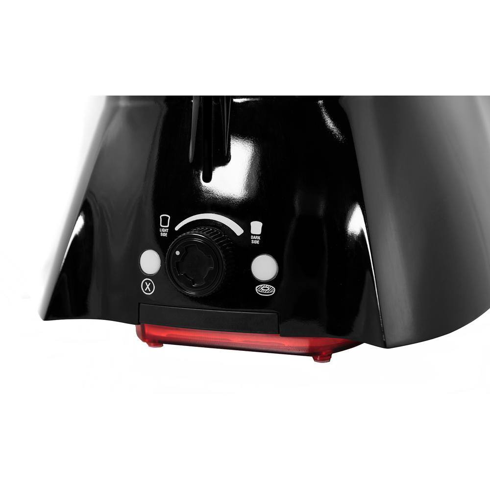 Uncanny Brands Black Star Wars Darth Vader Halo Two-Slice Toaster -- Lights-Up and Makes Lightsaber Sounds TSTE-SRW-VAD1