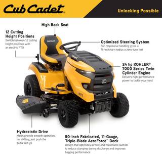 Cub Cadet XT1 Enduro LT 50 in. Fab Deck 24 HP V-Twin Kohler 7000 Series Engine Hydro Drive Gas Riding Lawn Tractor (CA Compliant) LT50 FAB CA