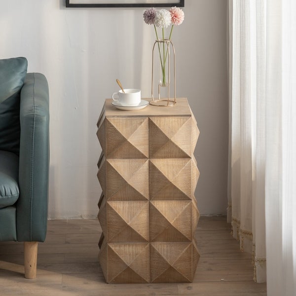 Three-dimensional Embossed Pattern Design Retro Coffee Table