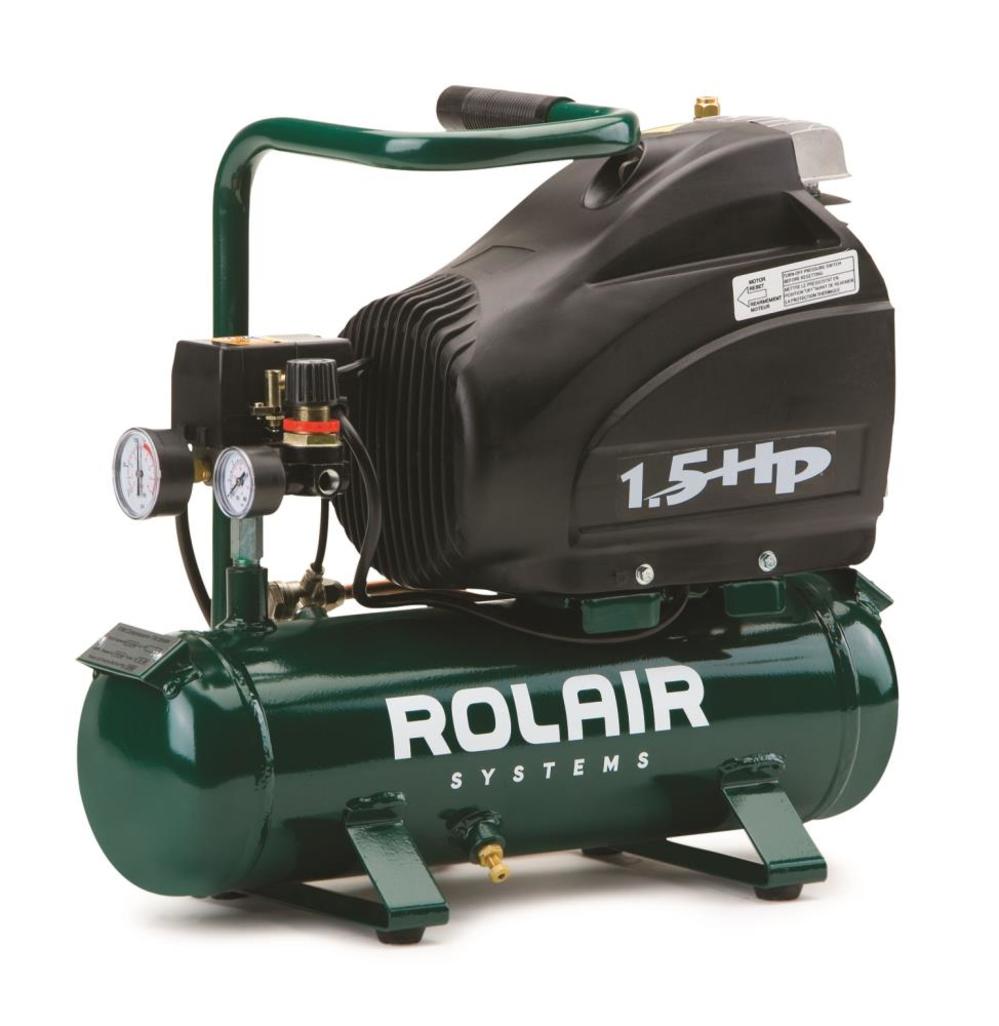 Rolair 1.5 HP (115V) 4 CFM@90PSI 2.5 Gall Hot-Dog Compressor FC1500HS3 from Rolair