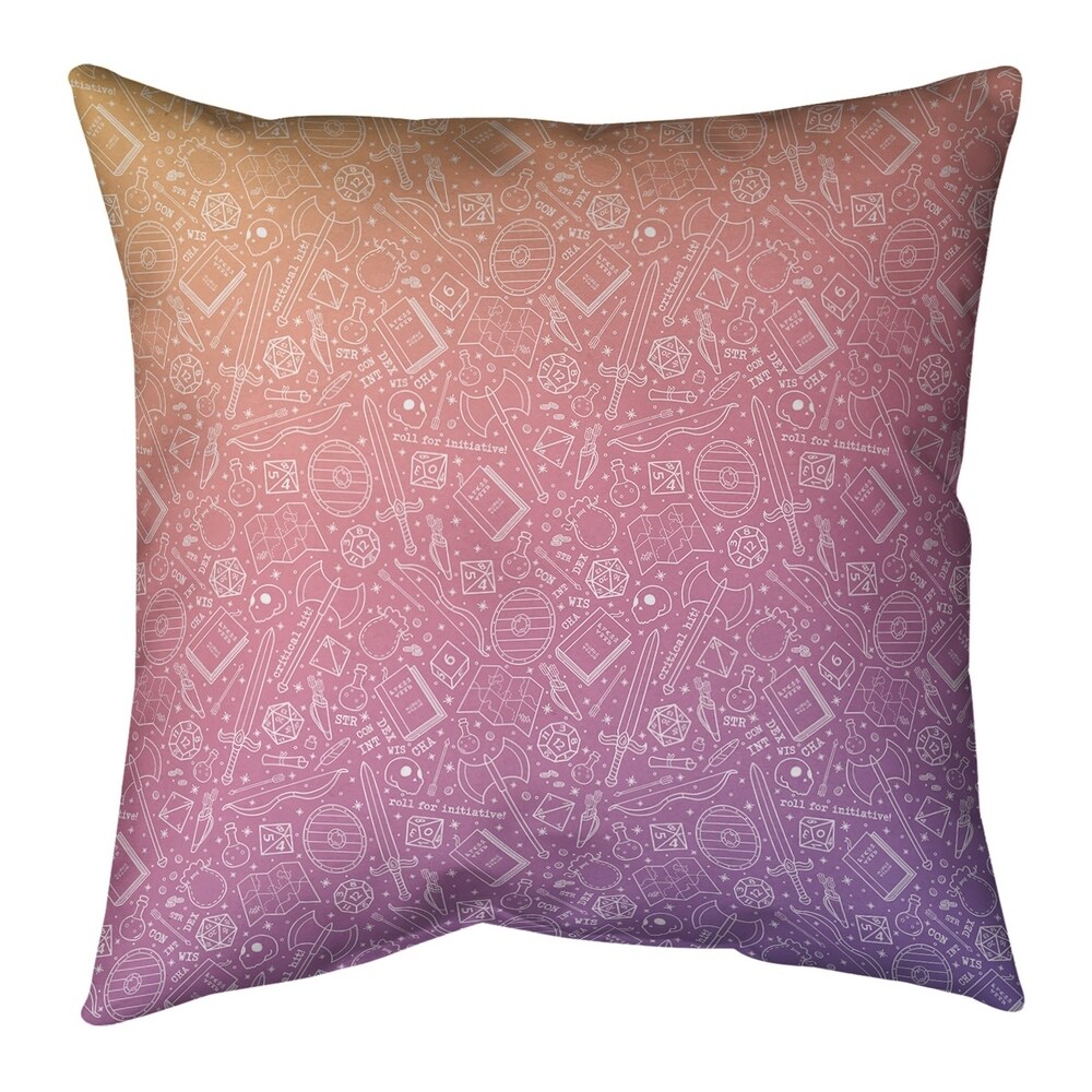 Ombre RPG Pattern Indoor/Outdoor Pillow