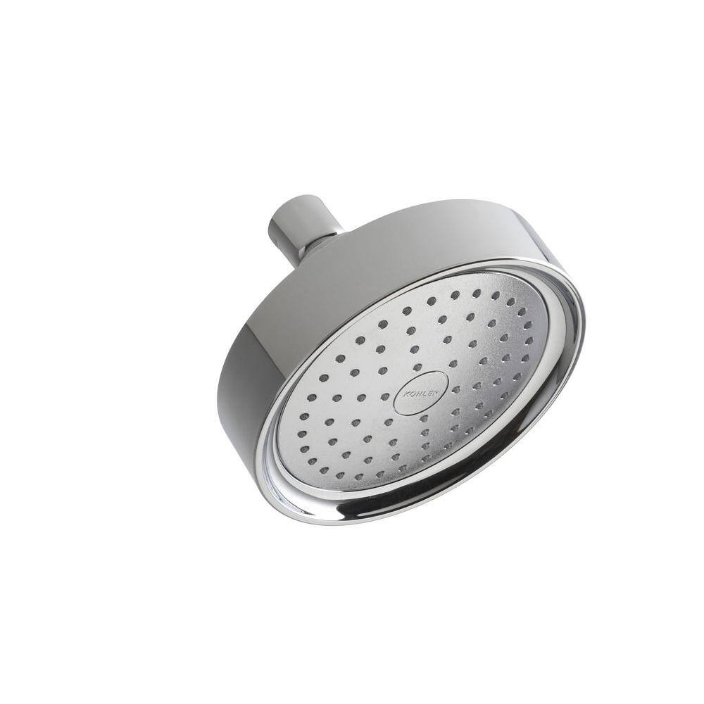 KOHLER Purist Katalyst 1-Spray 5.5 in. Single Wall Mount Fixed Shower Head in Polished Chrome K-965-AK-CP