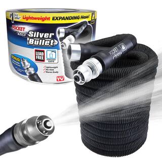 Pocket Hose Silver Bullet 34 in. Dia x 100 ft. Lightweight Kink-Free Expandable Water Garden Hose 13490-6