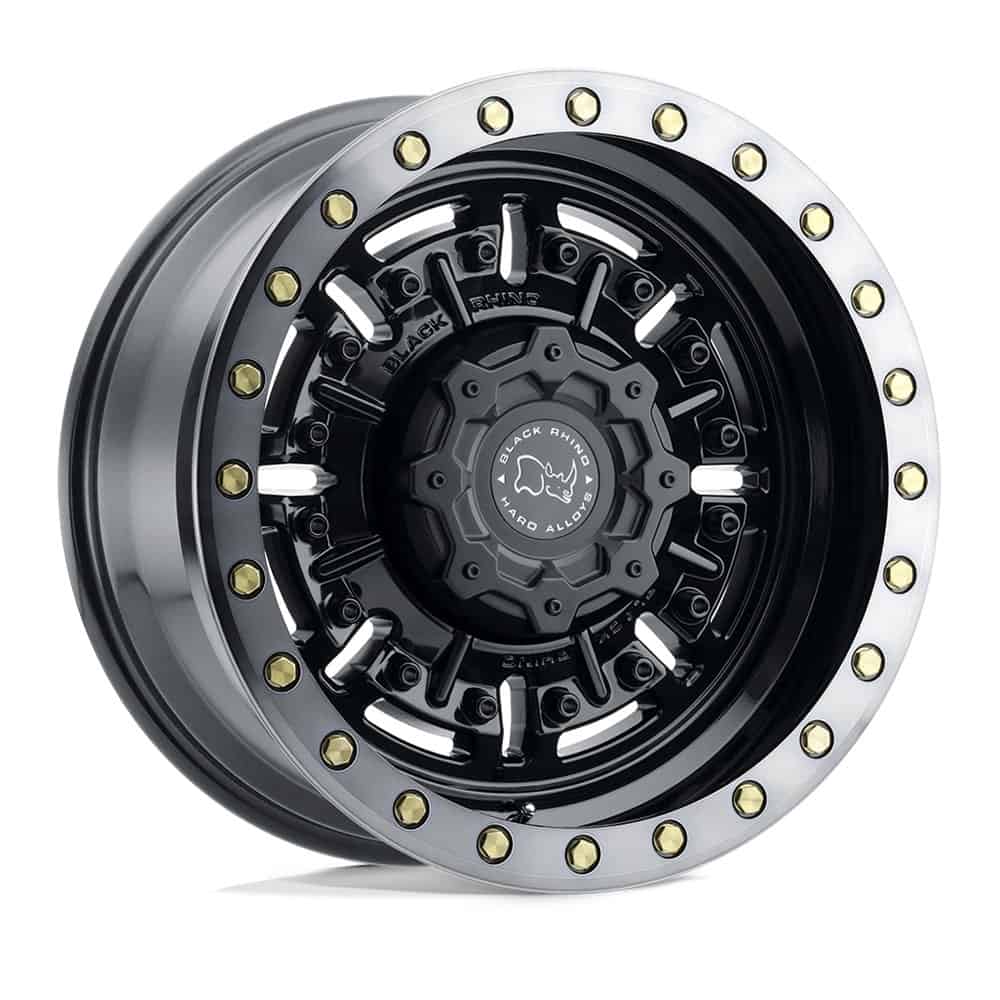 Black Rhino Wheels BRABR 20X9.5 8X6.5 G-GNBLK-MCH-DTLP -18MM