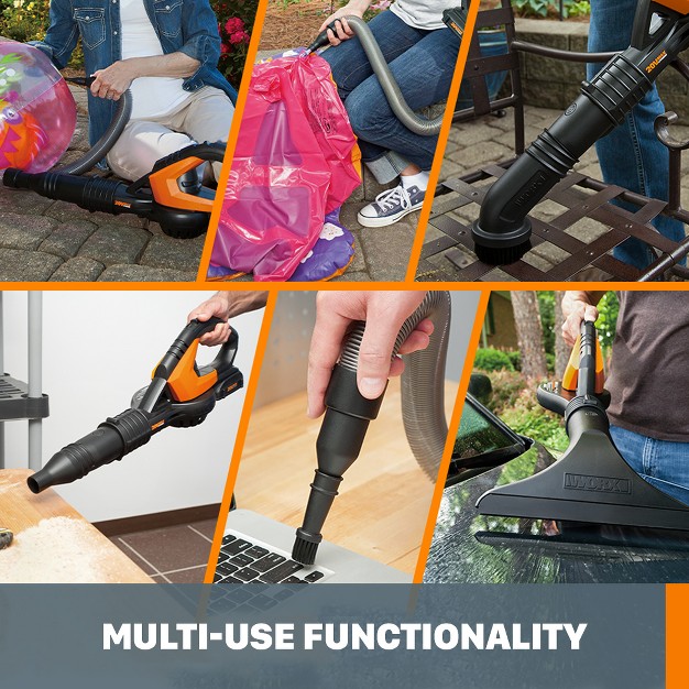 Worx Wg545 9 20v Power Share Air Cordless Leaf Blower amp Sweeper tool Only