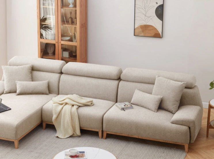 Russian Larch Modern Corner Fabric Sofa WIth High Back   Midcentury   Sofas   by GVAwood  Houzz