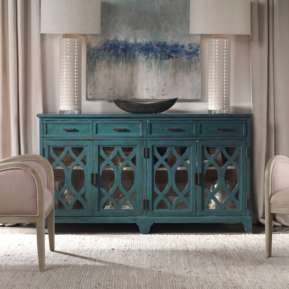 Uttermost Oksana Wooden Credenza   Modern   Media Cabinets   by Zin Home  Houzz