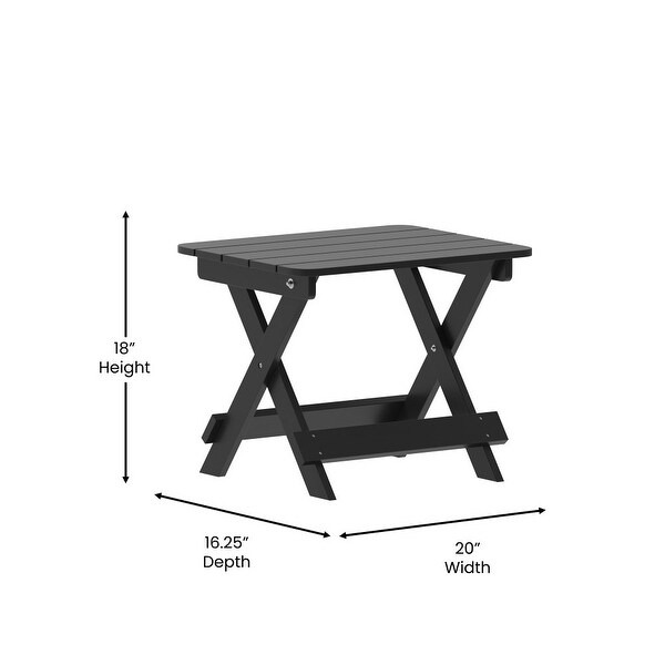 Commercial Grade AllWeather Portable Folding Adirondack Side Table