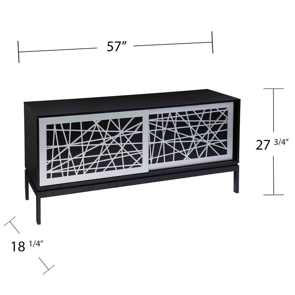 SEI Furniture Albers Contemporary Black Wood Media TV Stand for TV's up to 54\