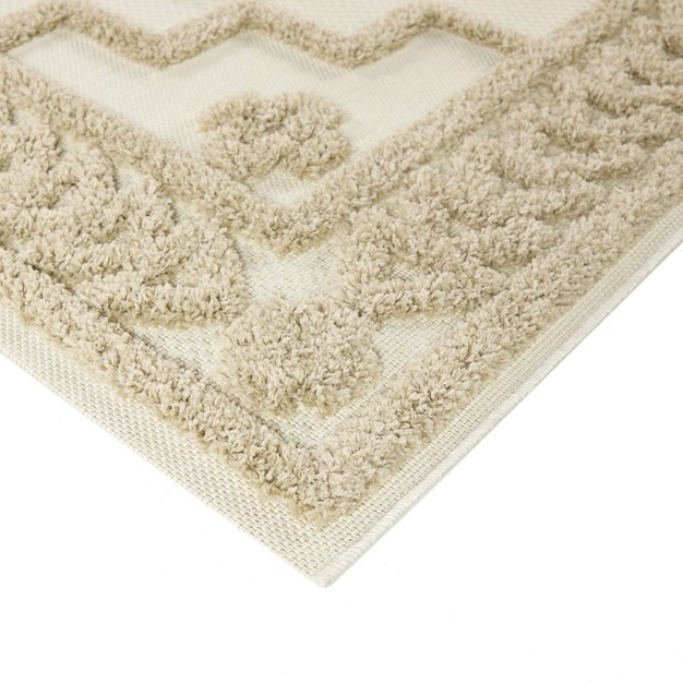 Outdoor Rug Tufted Geo Cream