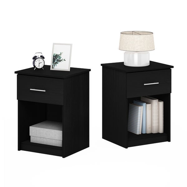 Furinno Tidur Nightstand with Handle with One Drawer