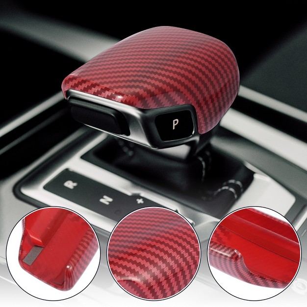 Unique Bargains Car Gear Shift Knob Cover Sticker Abs Carbon Fiber Pattern For Audi A5