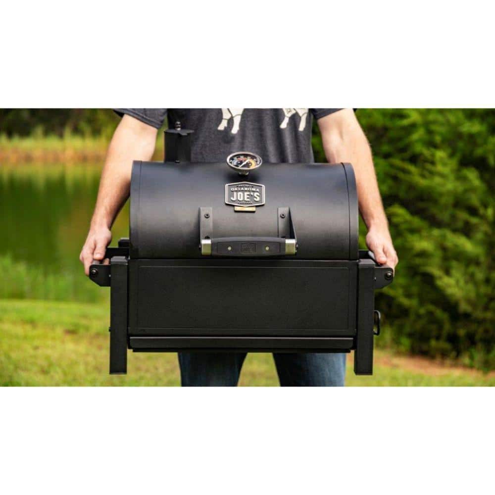 OKLAHOMA JOE'S Rambler Portable Charcoal Grill in Black with 218 sq. in. Cooking Space 19402088