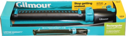 Gilmour 4000 Sq Ft Medium Duty Rectangular Sprinkler with Straight Plastic Tube with Plastic Base with Width Control with On/Off