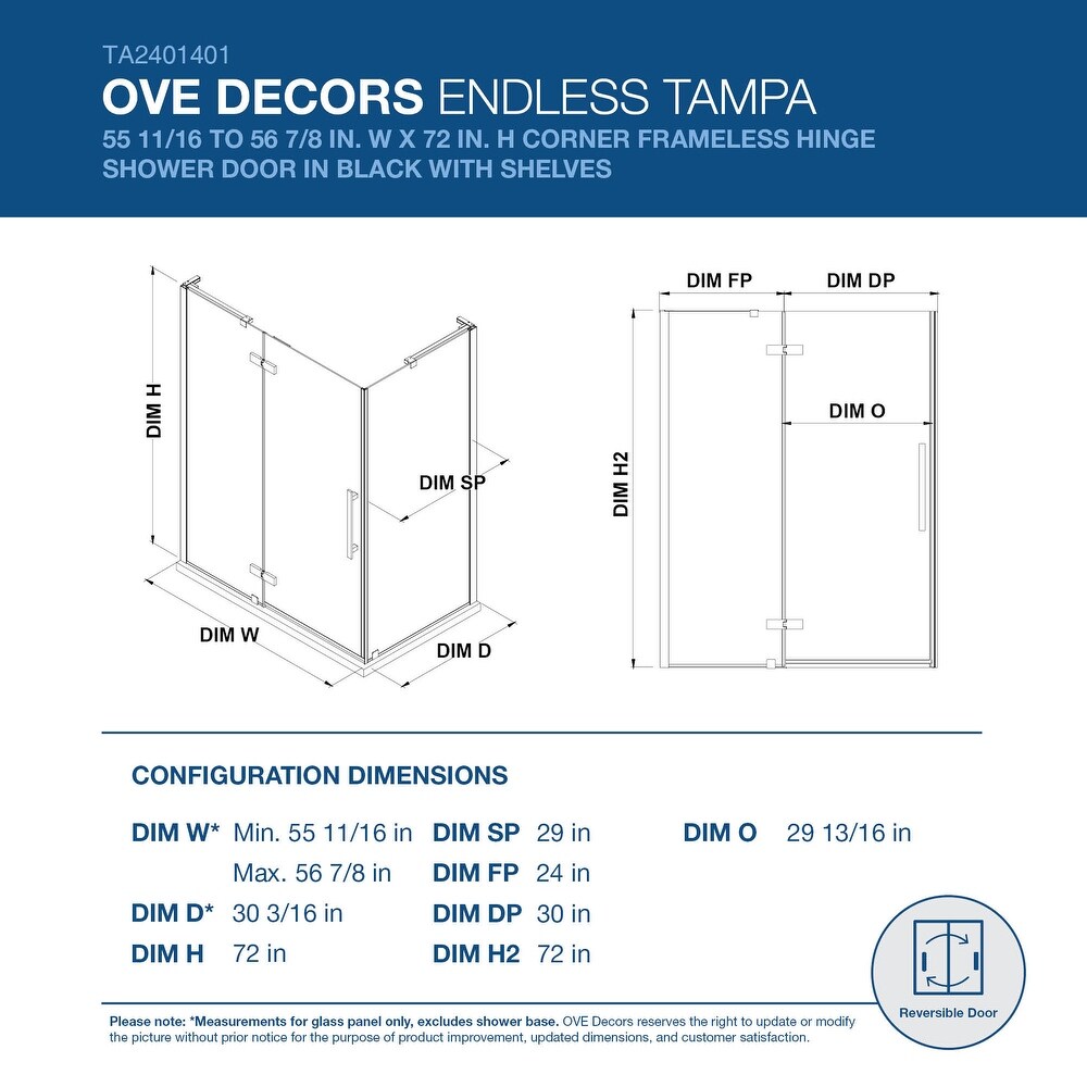 Endless Tampa Corner 55 11/16 to 56 7/8\