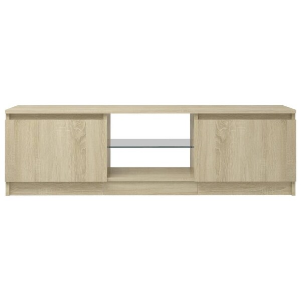 TV Cabinet with LED Lights Sonoma Oak 47.2